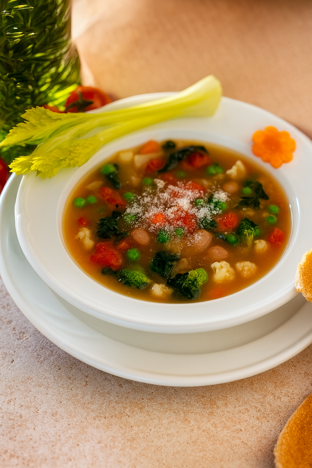 Homemade Vegetable Minestrone Soup
