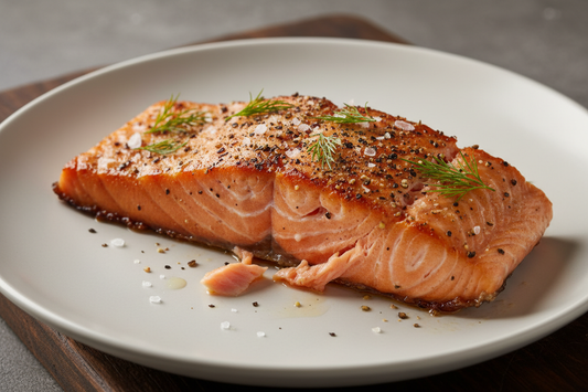 a better picture of the salmon fillet, not breaded and well seasoned